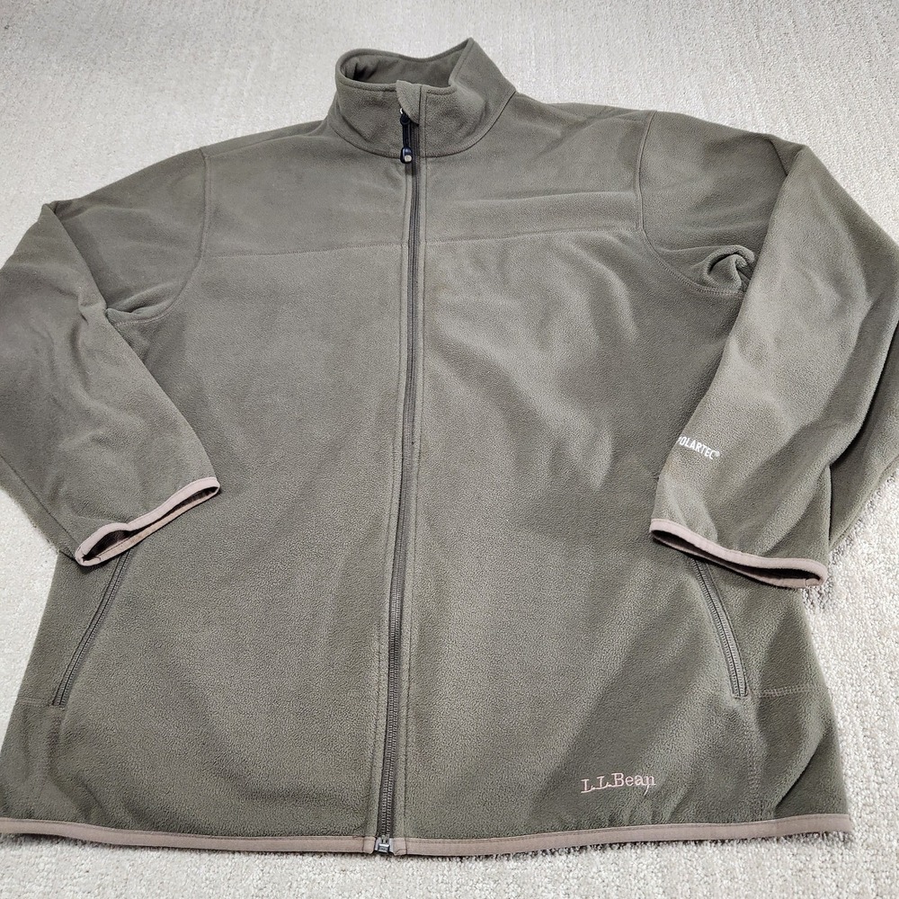 Vintage LL Bean Polortec Jacket Men Large Tall Full Zip Fleece Gorpcore‎ Hiking